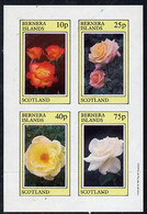 Bernera 1981 Roses Imperf  Set Of 4 Values (10p To 75p) MNH - Local Issues