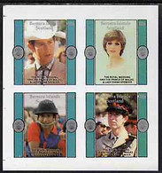 Bernera 1981 Royal Wedding Imperf Sheetlet Containing Set Of 4 MNH - Local Issues