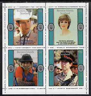 Bernera 1981 Royal Wedding Perf Sheetlet Containing Set Of 4 MNH - Local Issues