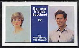 Bernera 1981 Royal Wedding �2 Imperf Deluxe Sheet (Charles & Diana) MNH - Local Issues