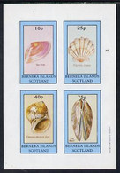 Bernera 1981 Shells (Thin Tellin, Scallop, Necklace Shell & File Shell) Imperf Set Of 4 Values (10p To 75p) MNH - Local Issues