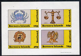 Bernera 1981 Signs Of The Zodiac (Cancer, Libra, Leo & Virgo) Imperf  Set Of 4 Values (10p To 75p) MNH - Local Issues