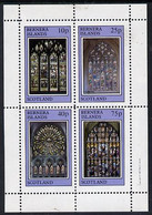 Bernera 1981 Stained Glass Church Windows Perf  Set Of 4 Values (10p To 75p) MNH - Local Issues