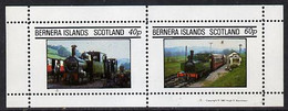 Bernera 1981 Steam Locos #01 Perf  Set Of 2 Values (40p & 60p) MNH - Local Issues