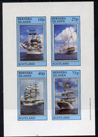 Bernera 1981 Tall Ships Imperf  Set Of 4 Values (10p To 75p) MNH - Local Issues
