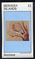 Bernera 1981 Wall Paintings Of Birds Imperf Souvenir Sheet (�1 Value Hoopoe With Horizontal Imprint) MNH - Local Issues