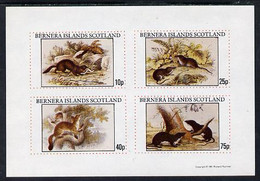 Bernera 1981 Woodland Wildlife Imperf Sheetlet Containing Set Of 4 Values MNH - Local Issues