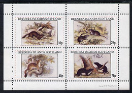 Bernera 1981 Woodland Wildlife Perf Sheetlet Containing Set Of 4 Values MNH - Local Issues