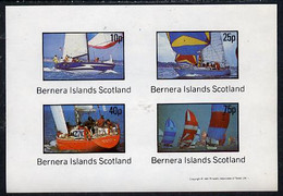 Bernera 1981 Yachts #2 Imperf  Set Of 4 Values (10p To 75p) MNH - Local Issues