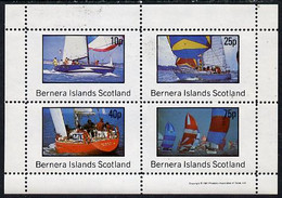 Bernera 1981 Yachts #2 Perf  Set Of 4 Values (10p To 75p) MNH - Local Issues