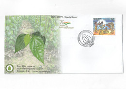 India 2021 Tirur Vettila Ulpadaka Sangam GI Tag , Betel Leaf , Paan , Medicine Antioxidant Food ,Cover  (**) Inde Indien - Briefe U. Dokumente