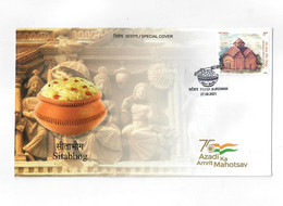 India 2021 Sitabhog GI Tag , Gastronomy Dessert , Cusine , Culinary , Food ,Cover  (**) Inde Indien - Briefe U. Dokumente
