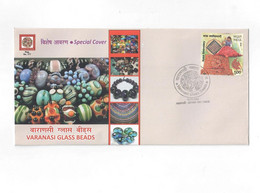 India 2021 Varanasi Glass Beads , GI Tag Special Cover  (**) Inde Indien - Briefe U. Dokumente