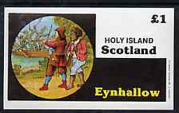 Eynhallow 1982 Fairy Tales (Robinson Crusoe) Imperf Souvenir Sheet (�1 Value) MNH - Local Issues