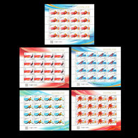 China 2020-25 Beijing 2022 Winter Olympic Game Ice-sports 5v Full Sheet - Nuovi