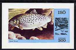 Iso - Sweden 1973 Fish (River Trout) Imperf Souvenir Sheet (300 Value) MNH - Local Post Stamps