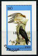 Iso - Sweden 1974 Birds Of Prey (Hobby) Imperf Deluxe Sheet (1000 Value) Cto Used - Local Post Stamps