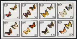 Iso - Sweden 1977 Butterflies Imperf  Set Of 8 Values (10 To 350) MNH - Emisiones Locales