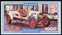 Iso - Sweden 1979 Rowland Hill (Benz) Imperf Deluxe Sheet (1000 Value) Cto Used - Emisiones Locales