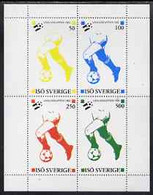 Iso - Sweden 1982 Football World Cup Perf Sheetlet Containing Set Of 4 Values MNH - Ortsausgaben