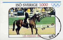 Iso - Sweden 1984 Los Angeles Olympic Games (Dressage) Imperf Deluxe Sheet (1000 Value) Cto Used - Lokale Uitgaven