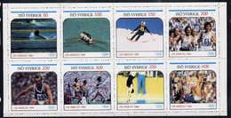 Iso - Sweden 1984 Los Angeles Olympic Games Perf  Set Of 8 Values (50 To 600) MNH - Emisiones Locales