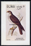 Oman 1972 Birds (Buzzard) Imperf Souvenir Sheet (50b Value) Opt'd Nature Conservation 1973  MNH - Oman