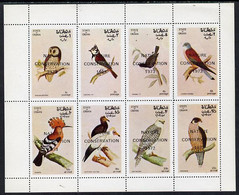 Oman 1972 Birds (Owl, Falcon, Kestrel, Marsh Tit Etc) Perf  Set Of 8 Values (1b To 25b) Opt'd Nature Conservation 1973 M - Oman