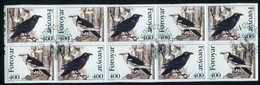 FAROE ISLANDS 1995 Faeroese Ravens Se-tenant Block Ex Booklet  Used.  Michel 283-84 - Faeroër