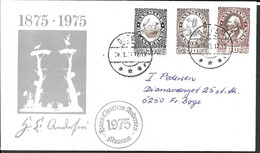 JP AFA   594-96   1975    Denmark Letter - Cartes-maximum (CM)