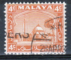 Malyaya Selangor 1935 Single 4c Stamp From The Definitive Set Showing The Mosque At The Palace In Fine Used Condition - Selangor