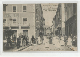 07 L'ardèche Illustrée Vals Les Bains La Grande Rue Animée Ed Lang A Montélimar - Vals Les Bains