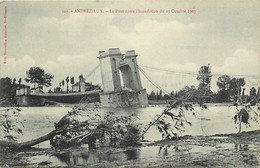- Dpts Div.-ref-AZ602- Loire - Andrézieux - Le Pont Après L Inondation Du 17 Octobre 1907 N°349 - Inondations - Crues - - Andrézieux-Bouthéon