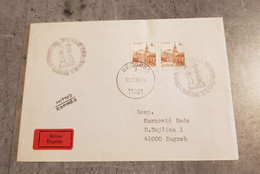 YUGOSLAVIA COVER EXPRES CIRCULED SEND TO ZAGREB YEAR 1985 - Poste Aérienne