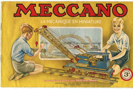 Catalogue Manuel D'instructions MECCANO 3 A 1950 - Meccano