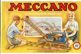 Catalogue Manuel D'instructions MECCANO 6 A 1952 - Meccano