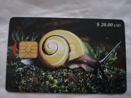 CUBA $20,00 CHIPCARD   SNAIL    Fine Used Card  ** 6796** - Kuba