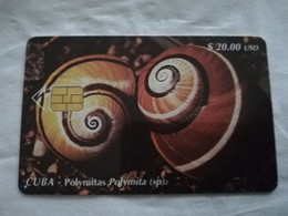 CUBA $20,00 CHIPCARD   POLYMITAS POLYMITA SP  /SNAIL       Fine Used Card  ** 6802** - Kuba