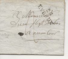 Delcampe - LAC 1828 Marque Postale Linéaire 26 EVREUX Pour NONANCOURT EURE - 1801-1848: Precursors XIX