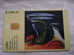 CUBA $5,00   CHIPCARD   FLORA FONG / PAINTER       Fine Used Card  ** 6816** - Kuba