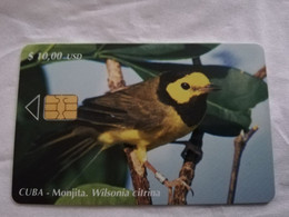 CUBA $10,00   CHIPCARD   MONJITA WILSONIA CITRINA             Fine Used Card  ** 6825** - Cuba