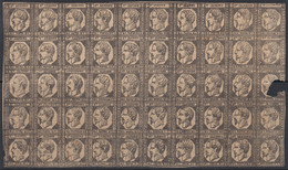 Nouvelle Calédonie 1859-1892 - N° 1 (YT) N° 1 (AM) Feuille De 50 Faux Triquera Neuf (*). - Unused Stamps