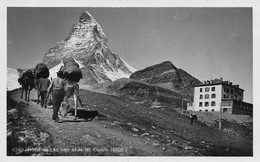 Hotel Du Lac Noire Et Le Mont Cervin Matterhorn Zermatt - Caravane De Mulets Karawane Von Maultieren Muletier - Zermatt