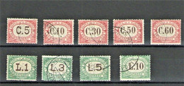 SAN MARINO 1924 SEGNATASSE COLORI CAMBIATI SERIE CPL. USATA - Timbres-taxe