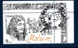 France 2022.Issu De La Mini Planche Molière . Cachet Rond Gomme D'origine. - Used Stamps