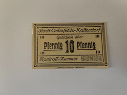 Allemagne Notgel Kaltendorf 10 Pfennig - Collections