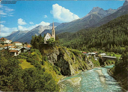 1106545  Scuol-Tarasp-Vulpera, Das Alpine Heilbad, Kirche Mit Inn, Scuol - Scuol