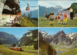 1105956  Alpstein (Schweiz) - Wildkirchli Mit Ebenalpbahn, Auf Ebenalp Mit Al... - Stein