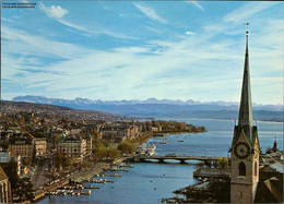 1106575  Zürich, Blick Vom St. Peterturm Auf Fraumünster, Bellevue, Quaibrücke - Bellevue