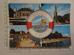 Delcampe - 33] Gironde > Souvenir D'Arès La Mairie L'église La Plage - Arès